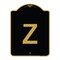Signmission Designer Series Sign-Sign W/ Letter Z, Black & Gold Aluminum Sign, 18" x 24", BG-1824-22914 A-DES-BG-1824-22914 - alternate 1